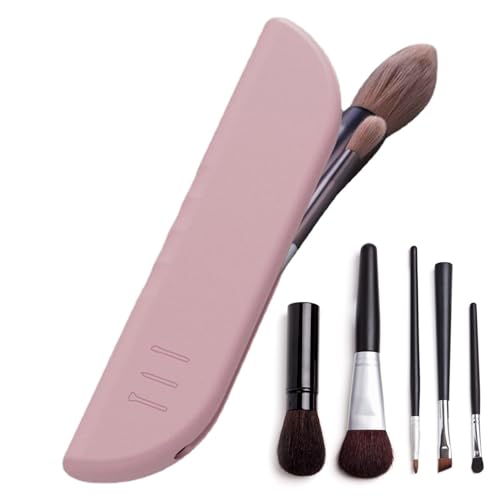 Reise-Make-up-Pinselhalter – Make-up-Pinseltasche mit Magnetverschluss, Make-up-Pinsel-Organizer, tragbare Tasche, Reise-Make-up-Tasche für Kosmetik-Gesichtspinsel, violett, Refer to description, von Generisch