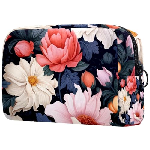 Reise-Make-up-Tasche, Broken Flower Schöne Kosmetiktasche Make-up Organizer Tasche für Frauen Geldbörse für Toilettenartikel Zubehör, Mehrfabig 8, 18.5x7.5x13cm/7.3x3x5.1in, Art déco von Generisch