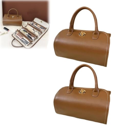 Reise-Make-up-Tasche, wasserdichte Kosmetik-Aufbewahrungstasche, 4-in-1 aufrollbare Make-up-Tasche, abnehmbare Reise-Kulturbeutel für Damen, große Kapazität, hängende Kosmetiktasche für von Generisch