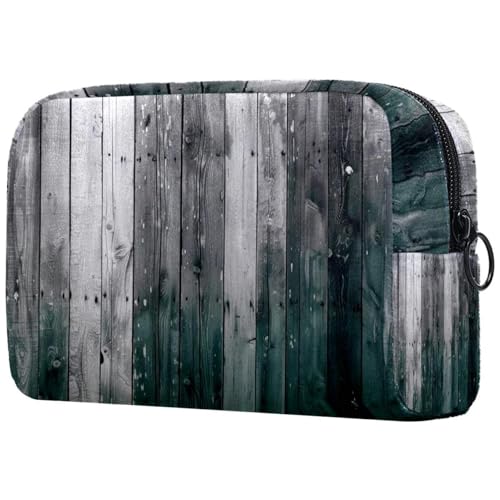 Reise-Make-up-Tasche mit grünem Farbverlauf, große Kapazität, Kosmetiktasche für Damen, wasserdicht, tragbar, Kulturbeutel, Make-up-Organizer, multi, 18.5x7.5x13cm/7.3x3x5.1in, Art déco von Generisch