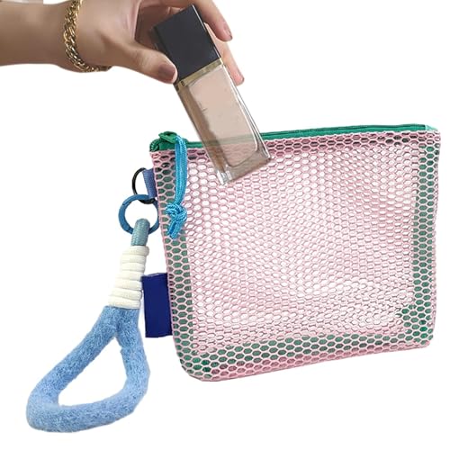 Reise Makeup Organizer | Mesh Toiletten Tasche | Leichte Transparente Ästhetische Netz Tasche Für Tägliche Kosmetik Spa Flugzeug Krankenhaus Zug Kreuzfahrt Studentenwohnheim von Generisch