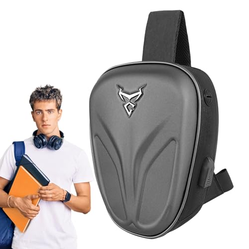 Reise -Schlinge -Beutel Für Männer - Schultertasche, Schlingbeutel Für Männer Schultertasche | Wasserdichte Eigenschaften Wasserfestes Lässiges Umhängetasche Mit Harter Schale Und USB -Ladeanschluss F von Generisch
