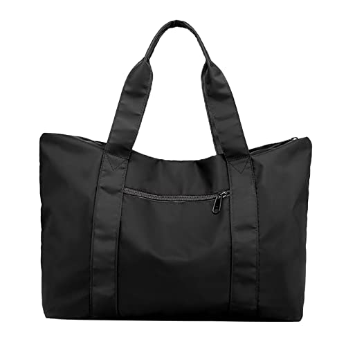 Reise-Umhängetasche mit großer Kapazität für Männer und Frauen aus Nylongewebe Umhängetaschen Laptop (Black, One Size) von Generisch