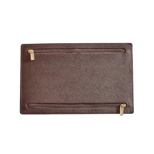 Reisebrieftasche, Reisepasshülle – schlanker Reisepass-Organizer aus PU-Leder mit 4 Reißverschlüssen, Vintage-Stil, Reisebrieftasche für Damen und Herren, sichere Tasche für Karten, Bargeld, Dokumente Reisebrieftasche, Reisepasshülle – schlanker Reisepass-Organizer aus PU-Leder mit 4 Reißverschlüssen, Vintage-Stil, Reisebrieftasche für Damen und Herren, sichere Tasche für Karten, Bargeld, Dokumente von Generisch