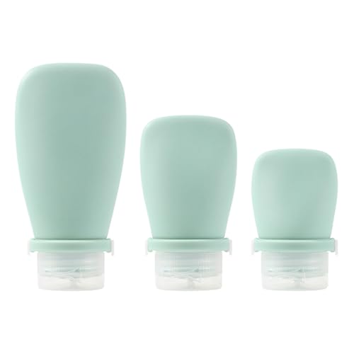Reisegröße Behälter - Reisegröße Pflegeprodukte Behälter - Leeres Silikon Nachfüllbares 3-teiliges Zubehör für Shampoo Seife Körperlotion Bade- und Duschgel für Damen und von Generisch