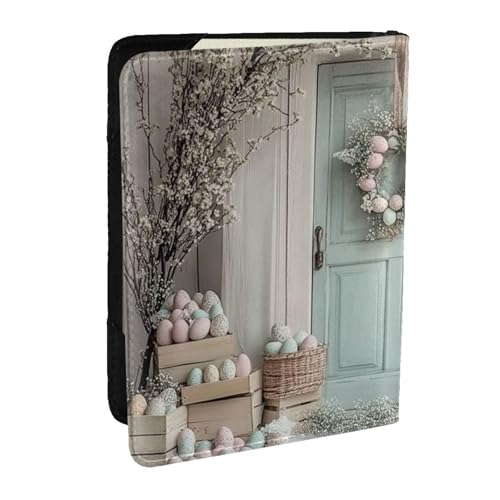 Reisepasshülle mit Retro-Oster-Fotografie, Reisepasshülle, PU-Leder, Organizer für Männer und Frauen, 16,5 cm, Schwarz , Einheitsgröße von Generisch