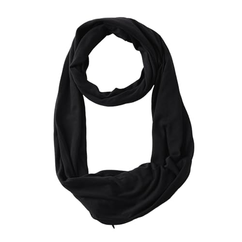 Reiseschal, Reiseschal mit versteckter Tasche | Halstücher mit Reißverschlusstasche | Mode-Accessoires mit leichter Halswicklung für Männer Flugzeug Urlaub im Freien alle von Generisch