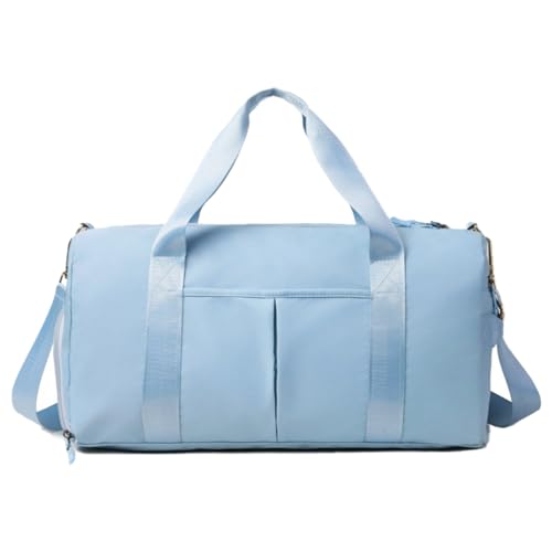 Reisetasche für Teenager, Damen, Mädchen, Sporttasche, Balletttasche mit Schuhfach (schwarz und blau, 24 Liter), himmelblau, 24 Liters von Generisch