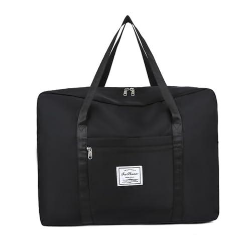 Reisetasche mit großer Kapazität – Handgepäck für Damen und Herren, 50 x 37 x 16,5 cm, Oxford-Gewebe, Schwarz von Generisch