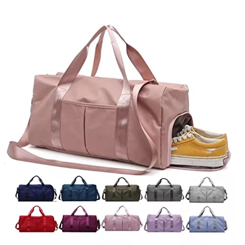 Reisetasche & Sporttasche für Damen und Herren - mit Schuhfach & Nassfach - Reisen, Fitness und Tasche für Sport (helles Lila) von Generisch