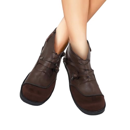 Reitstiefel Stiefeletten Damen Stiefeletten Damen Schwarze Herbst Outdoor Absatz Rain Weich Rutschfest Leicht Weite| Reißverschluss Boots Cowboystiefel Kurz Gummistiefel Weit Für Dicke Waden von Generisch