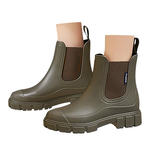 Reitstiefeletten Damen Gummistiefel 36 Halbhoch Halbe Stallschuhe Reitstiefel 39 38 Stiefel Stiefeletten Sommer 35 Gummischuhe Reitschuhe Boots Schwarz Boot Sommerstiefel Hoch Regenschuhe von Generisch