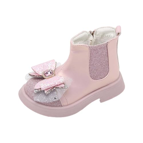 Reitstiefeletten Kinder Partyschuhe Gefüttert Warm Wanderschuhe Winterschuhe Outdoor Stiefeletten Urlaub Stiefel Prinzessin Schuhe Einfarbige Trekkingschuhe Freizeitstiefel von Generisch