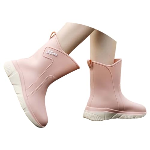 Reitstiefeletten Kinder | Stiefel Damen Halbhoch Ankle Damenschuhe Elegant Und Bequem Chelsea Boots Stylisch Stiefeletten Gummistiefel Damen Wasserdicht Mit Rutschfest Sohle Kurz Wasserdicht von Generisch