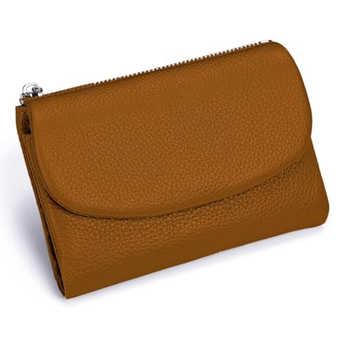 Relevantk Unisex Pebble Leather Wallet, Women's Genuine Leather Coin Card Purse with Credit Card Holder (#D) von Generisch