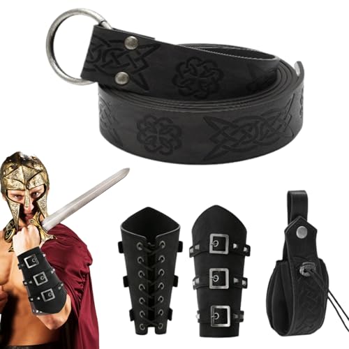 Renaissance Accessoires, Vintage Mittelalterliche Gürteltasche, Leder Vintage Hüfttasche für Kostümevent Festival Cosplay Mittelaltermarkt Thementage von Generisch