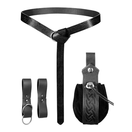 Renaissance Gürteltaschen Set,Renaissance Gürteltasche Cosplay Zubehör - Cosplay Umhängetasche Outfit Für Damen Erwachsene Convention Theaterbühne Fotoshooting Party von Generisch