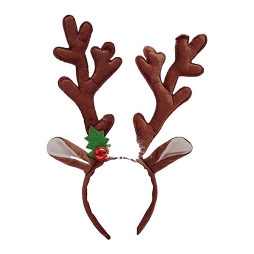 Rentiergeweih Stirnband Weihnachten Rentiergeweih Erwachsene Rentiergeweih für Haare Weihnachten Hairband Rentier Kreis Haar Weihnachten Rentier Geweih Cosplay Stirnband Geweih Kopfbedeckung von Generisch