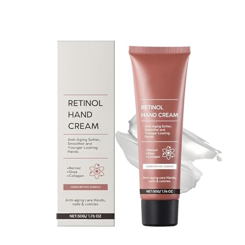 Retinol Anti-Aging Handcreme, Retinol Moisture Hand Cream, Nahrhafte Hand, Feuchtigkeitsbooster Handlotion, Leichte Textur Für Faltenreduktion, Aufhellung, Protect Skin (1) von Generisch