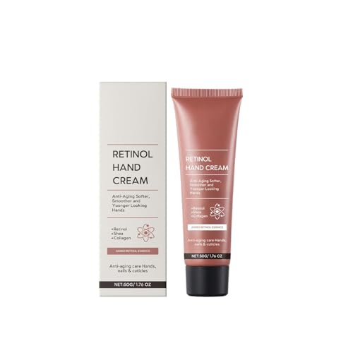 Retinol Anti-Aging-Handschutzcreme, Retinol Handcreme, Nahrhafte Hand,Feuchtigkeitscreme für Handfalten, Handcreme Anti Aging, 24H Feuchtigkeit für Straffe & Jugendliche Hände von Generisch