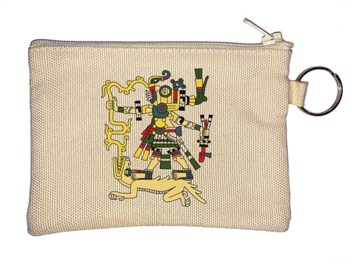 Retro Azteken-Stil Beast Rider Dragon Tamer Schlüsselanhänger Münzbörse Beige von Generisch