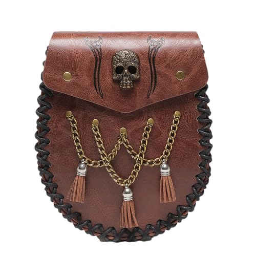 Retro-Bauchtasche, PU-Leder, Geldbörse, tragbare Hüfttasche, Handyhalterung, Gürteltasche für Herren, Renaissance-Zubehör, Fbg201bn, Refer to description, Unisex von Generisch