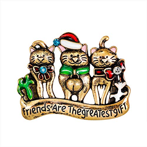 Retro-Cartoon-Katzen-Brosche für Damen, Kleidung, Schal, Dekoration, Weihnachtsgeschenk von Generisch
