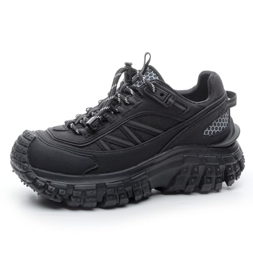 Retro Erhöhung Freizeitschuhe Träumer Kleine weiße Schuhe Frauen Schuhe Bergsteiger Vater (schwarz,38) von Generisch