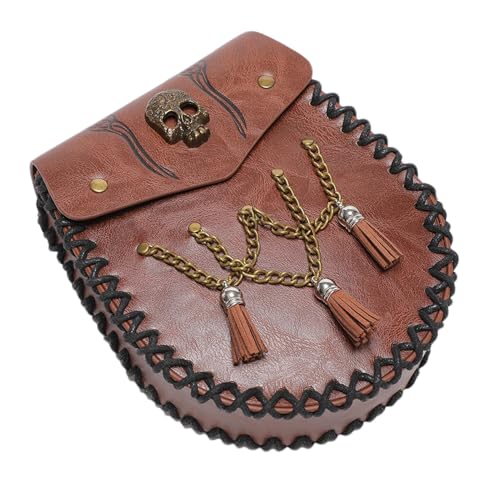 Retro-Gürteltasche, PU-Leder, Geldbörse für Kleingeld, tragbare Hüfttasche, Handyhalterung, Gürteltasche für Herren, Renaissance-Zubehör, Fbg201bn, Refer to description, Uni von Generisch