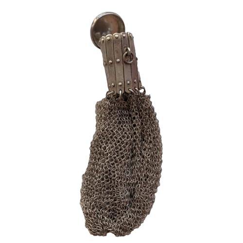 Retro-Münzbeutel, mittelalterlicher Münzbeutel aus Metall - Elegante Münzbörse, antikes Accessoire,Exquisite Geldbörse, tragbar, handgefertigt, doppelte Netztasche, für Freunde, Liebhaber von Generisch