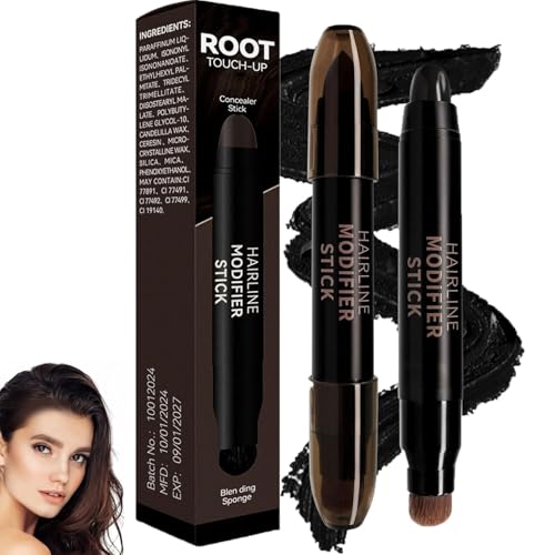 Revyn Instant Root Deck-up-Stick, Doppelkopf-Wurzel-Stick up, natürlicher Concealer für Haaranfänger, 3 Farben Haaransatzpulver für dünnes Haar, Wurzeln und Seiten für Frauen und Männer (#01) von Generisch