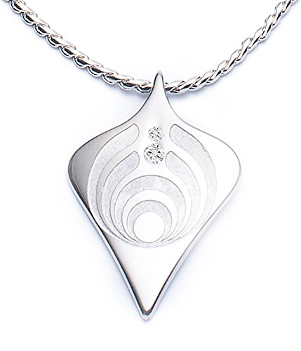 Rhombus Raute der Macht Magnetix Retro Design Magnetschmuck Set mit Kette hochwertig geschliffene Solitaire Kristalle handveredelte Unikate # 3028 von Generisch