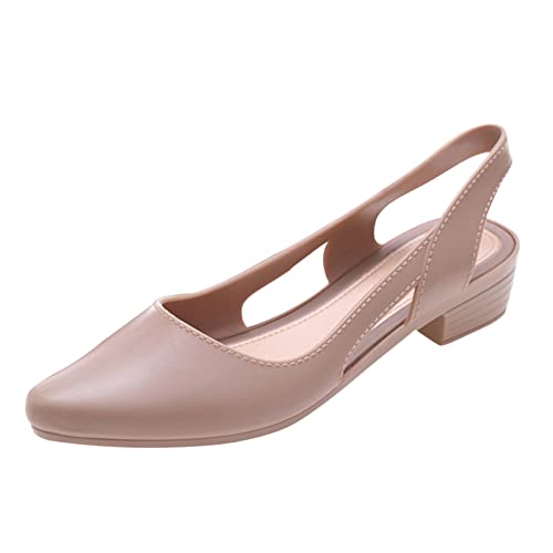 Riemchenpumps Damen, Pumps Ms. Sommer Slingback Freizeit Damen - Comfort Hochzeitsschuhe Mode Party Tanzschuhe Sandalen Bequem Brautschuhe Frauen Blockabsatz Damenschuhe Heels von Generisch
