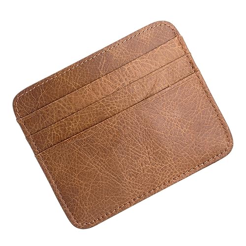 Rindsleder Geldbörse Kartentasche Kartenhalter Bus Kartenhalter Brieftasche Führerschein Handy Geldbörse mit Ständer (Kaffee, Einheitsgröße) von Generisch