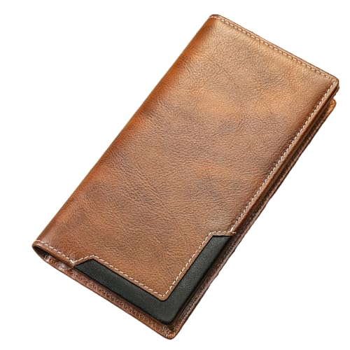 Rindsleder Vintage Geldbörse Echtes Leder Herren Lange Handtasche RFID Funktion Urlaub Geschenke Multifunktionale Business Geldbörse, braun, 7.6in*3.9in*0.78in, 3 Rindsleder Vintage Geldbörse Echtes Leder Herren Lange Handtasche RFID Funktion Urlaub Geschenke Multifunktionale Business Geldbörse, braun, 7.6in*3.9in*0.78in, 3 von Generisch