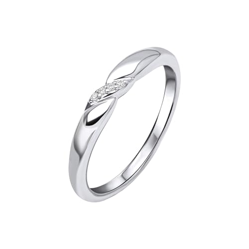 Ring Twist mit Zirkonia, Aus recyceltem Sterlingsilber von Generisch