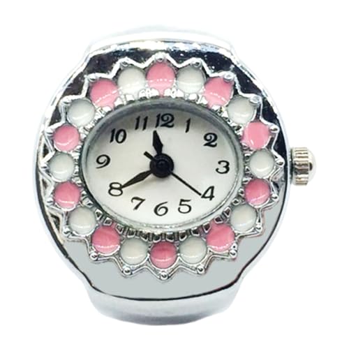 Ring Uhr,Hochpräziser Damen Uhrring - Kristall Uhr Vintage Geschenk Für Geburtstag Muttertag Weihnachten Valentinstag Familie Freunde von Generisch