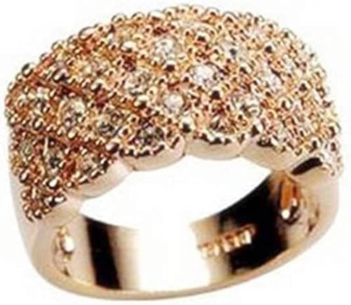 Ring für Damen, wunderschöner Glanz, modisch, beliebtes Accessoire, goldfarben von Generisch