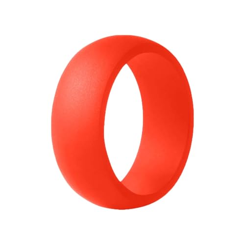 Ringe Frauen Verstellbare Herren – trendige, stapelbare Unisex-Eheringe aus Gummi, bequem, atmungsaktiv, flexibel, Modeschmuck für aktive Menschen, fertig verpackt Mode Schmuck Ringe (Red, 3X3CM) von Generisch