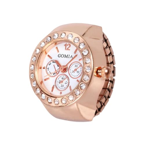 Ringuhr für Herren, Vintage-Uhrring, runder analoger Fingerring für genaue Anzeige, Uhrenring für Männer und Frauen Ringuhr für Herren, Vintage-Uhrring, runder analoger Fingerring für genaue Anzeige, Uhrenring für Männer und Frauen von Generisch