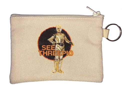 Robot Shiny Schlüsselanhänger Münzbörse Beige von Generisch