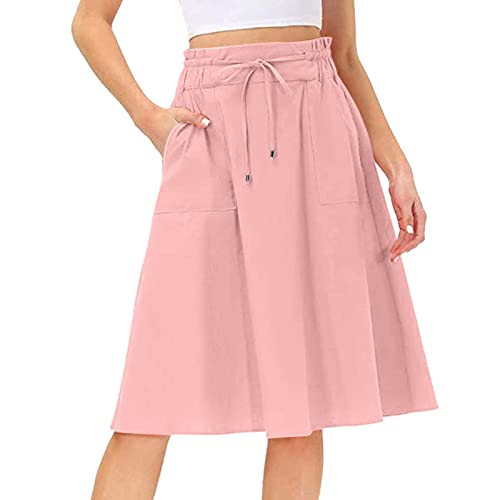 Rock Damen Knielang Elegant | Plissee Rock Damen Midi | Faltenrock Eleganter Midi-Maxirock A Linie Röcke Mit Taschen Knielang-Rock Hohe Elastische Taille Freizeitrock Vintage Solide Midirock Rock Damen Knielang Elegant | Plissee Rock Damen Midi | Faltenrock Eleganter Midi-Maxirock A Linie Röcke Mit Taschen Knielang-Rock Hohe Elastische Taille Freizeitrock Vintage Solide Midirock von Generisch