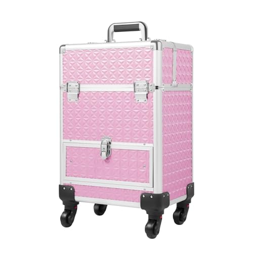 Rollender Make-up-Organizer mit Schublade, Kosmetik-Organizer mit 4 abnehmbaren Rollen, tragbarer Trolley für Beauty-Essentials Rollender Make-up-Organizer mit Schublade, Kosmetik-Organizer mit 4 abnehmbaren Rollen, tragbarer Trolley für Beauty-Essentials von Generisch