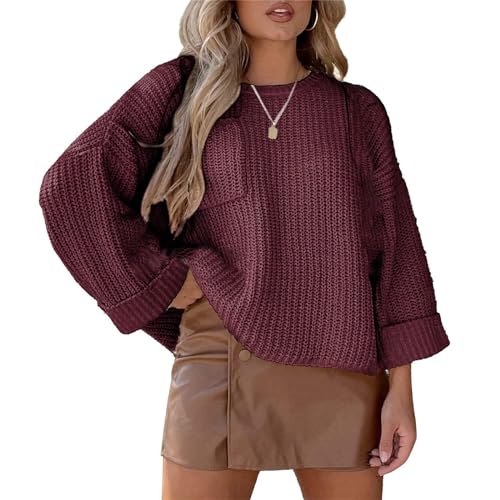 Rollkragen Strickpullover Damen Langarm Pullover Elegant - Oversized Fledermaus Jumper Casual Langarm Sweatshirt - Lose GrobstrickSweater Einfarbig Tops Strick Ponchos Capes Stretch Strickpulli Rollkragen Strickpullover Damen Langarm Pullover Elegant - Oversized Fledermaus Jumper Casual Langarm Sweatshirt - Lose GrobstrickSweater Einfarbig Tops Strick Ponchos Capes Stretch Strickpulli von Generisch