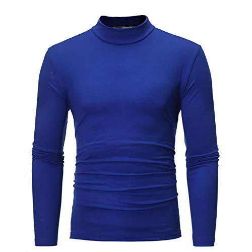 Rollkragenpullover Herren Baumwolle Rollkragenshirt Regular Fit Langarm Langarmshirts Rollkragen Sweatshirt Unterzieh Elastisch Einfarbig Longsleeve Pullover von Generisch