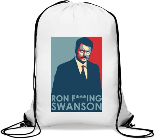 Ron Poster Gym Sack Casual Drawstring Bag White von Generisch