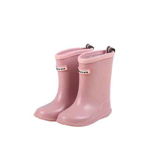 Rosa Gummistiefel Kinder 27/28 Jungen Leicht Regenstiefel Mädchen rutschfest Wasserschuhe Halbhoch Gartenschuhe Wasserfest Regenschuhe Rain Boots Kids Boy Girl S Weicher Strandschuhe von Generisch