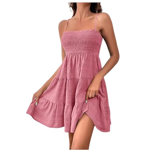 Rosa Sommerkleid Damen Sexy SpaghettiträGer TräGerloses Empire Waist TräGerkleid Kurz Bandeau Neckholder Kleid Freizeit Boho Minikleid Strandkleider Leicht Und Luftig Italienische Mode Cute Dress XL Rosa Sommerkleid Damen Sexy SpaghettiträGer TräGerloses Empire Waist TräGerkleid Kurz Bandeau Neckholder Kleid Freizeit Boho Minikleid Strandkleider Leicht Und Luftig Italienische Mode Cute Dress XL von Generisch