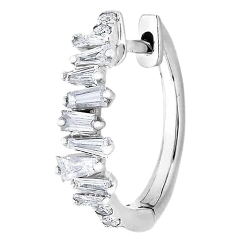 Rosen Ohrringe Silber 925 Individually Cool Style Semi Inlaid Earrings Emphasize The Aesthetic Of Minimalism Practical And Versatile With A Wide Range Of Applications Echte ene (Gold, One Size) von Generisch