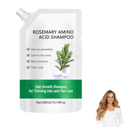 Rosmarin Aminosäure Shampoo, Rosmarin -Shampoo für Haarwachstum, Stärkung von Shampoos mit hydrolysiertem Keratin, für dünne Haare Frauen und Männer Haarausfall, Frauen & Männer (1pcs) von Generisch